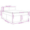 vidaXL Κρεβάτι Boxspring με Στρώμα Σκούρο Γκρι 140x190 εκ. Βελούδινο