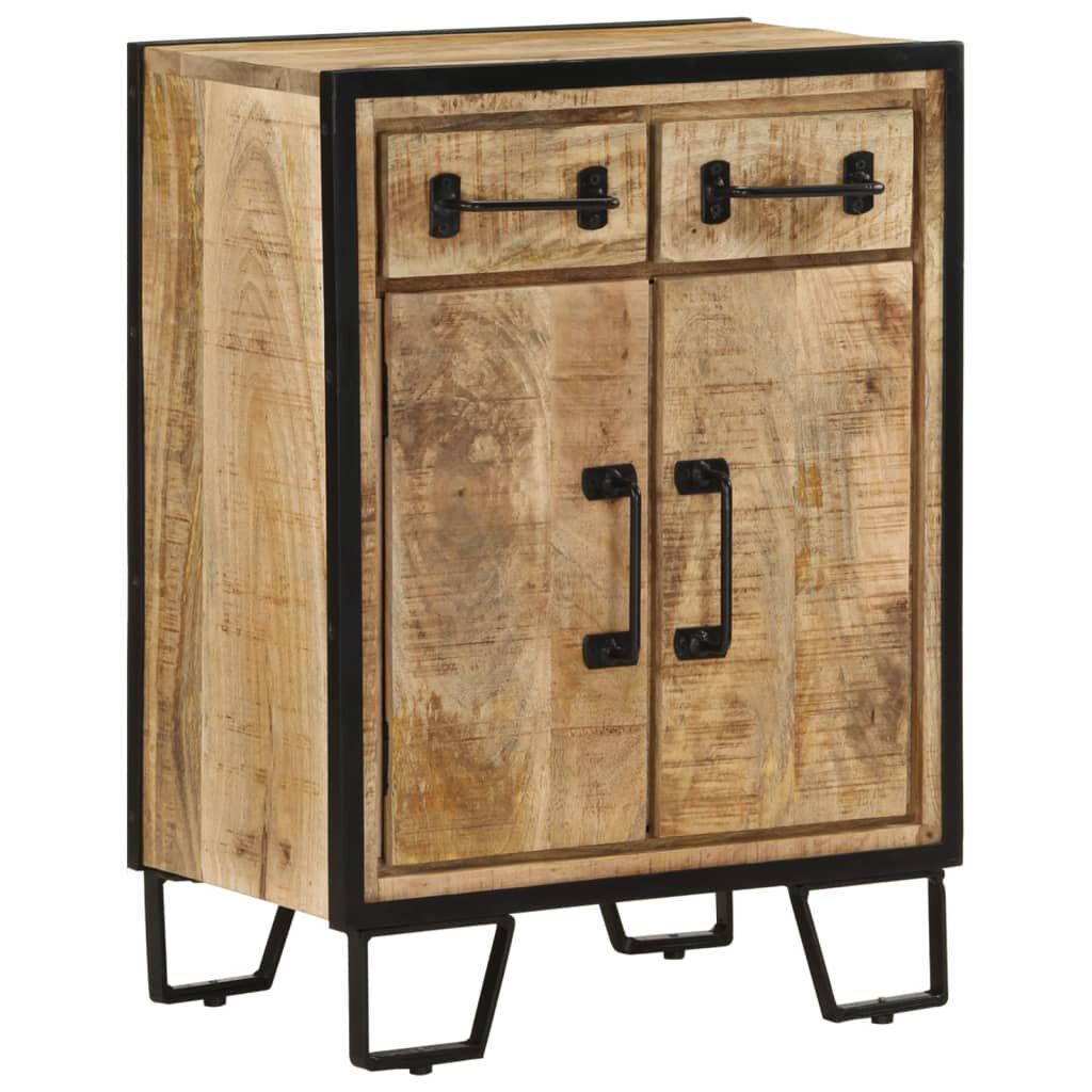 vidaXL Ντουλάπι με 2 Συρτάρια 53x31x72 εκ. Μασίφ Ξύλο Μάνγκο/Σίδηρος