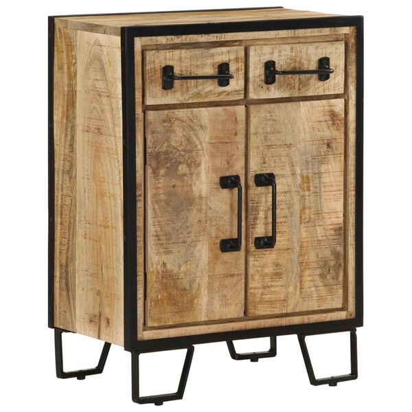 vidaXL Ντουλάπι με 2 Συρτάρια 53x31x72 εκ. Μασίφ Ξύλο Μάνγκο/Σίδηρος