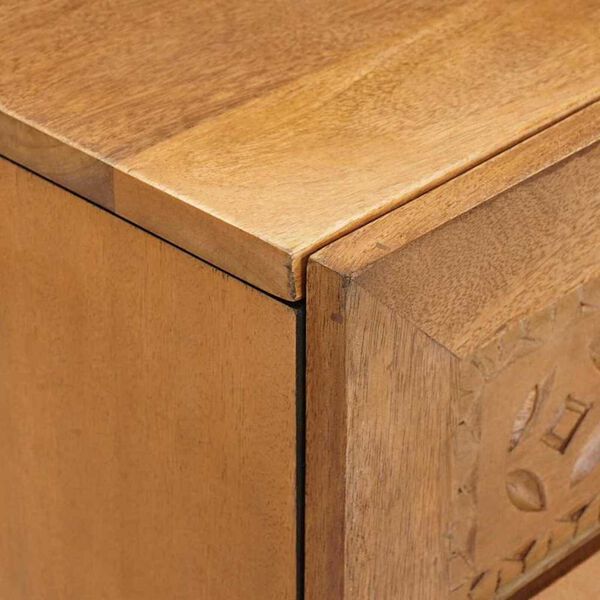 vidaXL Πλαϊνό γραφείο 2 pcs Καφέ 60 x 33 x 75 cm Μασίφ ξύλο μάνγκο