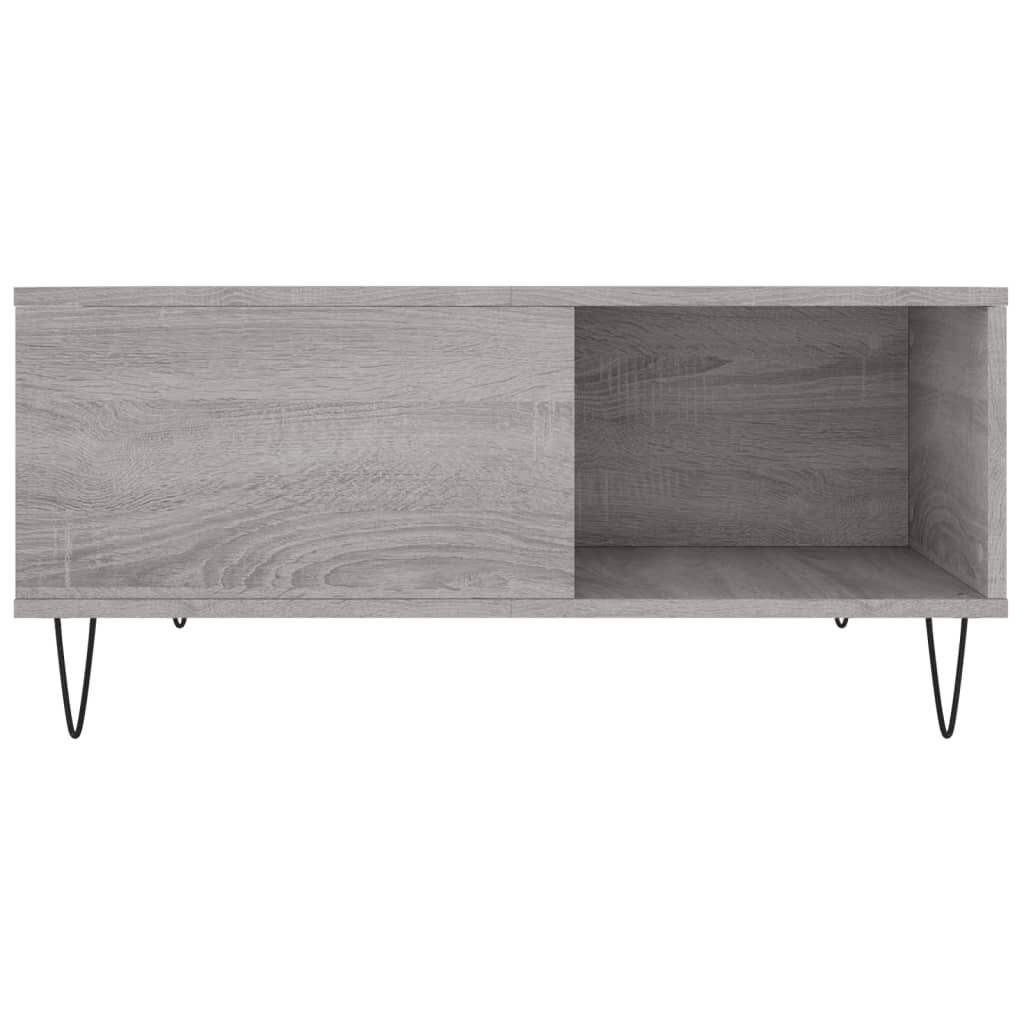 vidaXL Τραπεζάκι Σαλονιού Γκρι Sonoma 80x80x36,5εκ. Επεξεργασμένο Ξύλο
