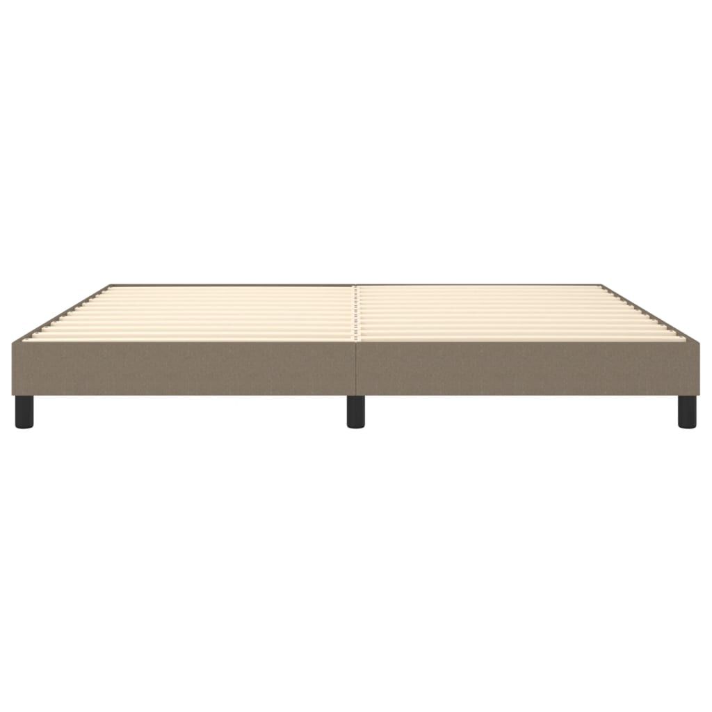 vidaXL Σκελετός Κρεβατιού Χωρίς Στρώμα Taupe 200x200 εκ.Υφασμάτινο