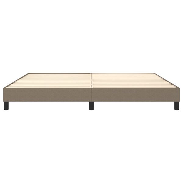 vidaXL Σκελετός Κρεβατιού Χωρίς Στρώμα Taupe 200x200 εκ.Υφασμάτινο
