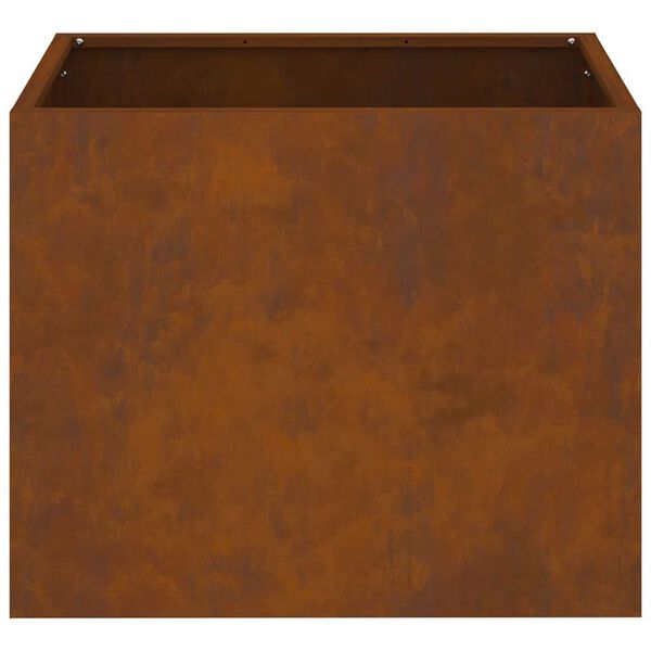 vidaXL Γλάστρα Κήπου Καφέ 50 x 32 x 40 εκ. Φθαρμένο ατσάλι