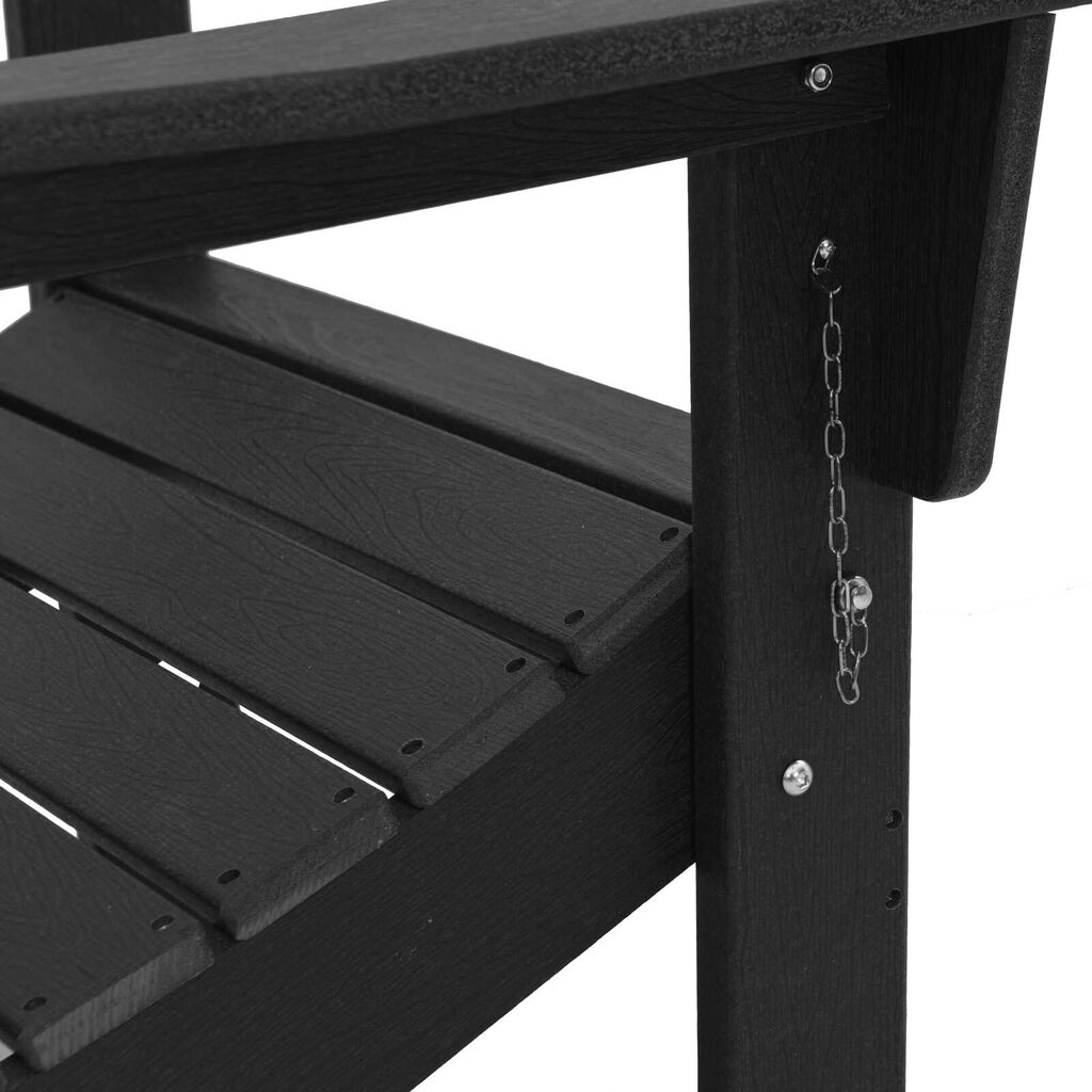 vidaXL Πτυσσόμενες Καρέκλες Adirondack 2 τμχ Μαύρο 74.5x80.5x90 cm HDPE