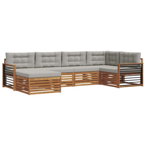 vidaXL &Sigma;&epsilon;&iota;&rho;ά &Kappa;&alpha;&nu;&alpha;&pi;έ &Epsilon;&xi;&omega;&tau;&epsilon;&rho;&iota;&kappa;&omicron;ύ 6 pcs &Phi;&upsilon;&sigma;&iota;&kappa;ό &kappa;&alpha;&iota; &Alpha;&nu;&omicron;&iota;&chi;&tau;ό &Gamma;&kappa;&rho;&iota;