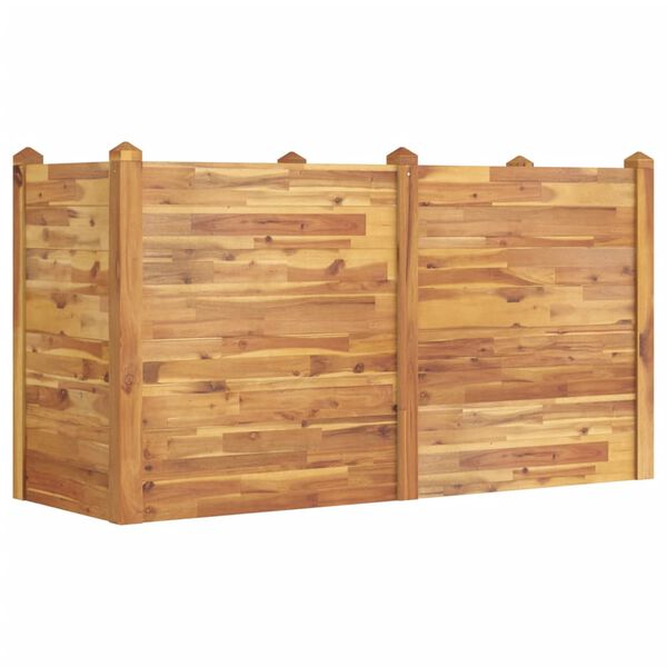 vidaXL Ζαρντινιέρα Υπερυψωμένη 160 x 60 x 84 εκ. Μασίφ Ξύλο Ακακίας