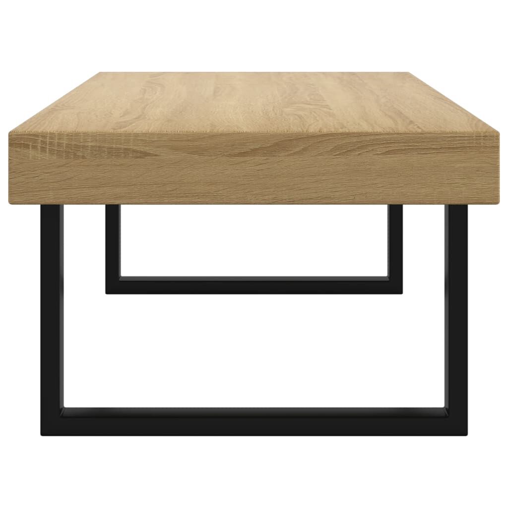 vidaXL Τραπεζάκι Σαλονιού Αν. Καφέ/Μαύρο 120x60x40 εκ. από MDF/Σίδερο