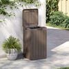 vidaXL Κάδος Απορριμμάτων Εξωτερ. Χώρου Καφέ 38x38x65 εκ. Πολυπρ/λένιο
