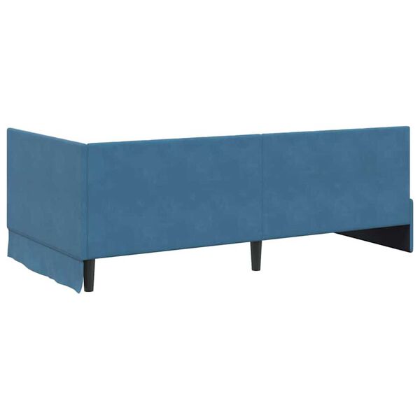 vidaXL Κρεβάτι Γωνίας με κεφαλάρι Μπλε 100 x 200 cm Βελούδο