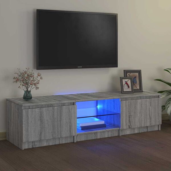 vidaXL Έ&pi;&iota;&pi;&lambda;&omicron; &Tau;&eta;&lambda;&epsilon;ό&rho;&alpha;&sigma;&eta;&sigmaf; &mu;&epsilon; LED &Gamma;&kappa;&rho;&iota; Sonoma 140 x 40 x 36 &epsilon;&kappa;.