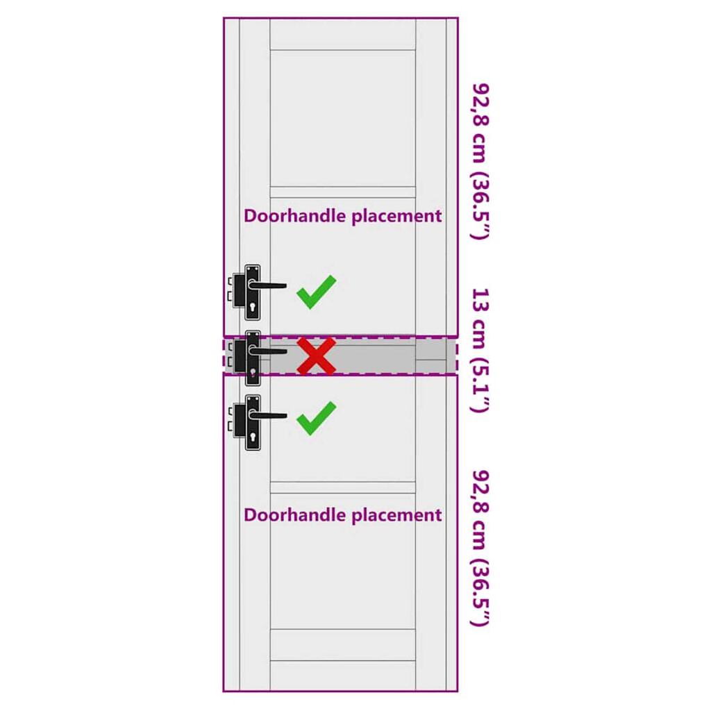 vidaXL Εσωτερική Πόρτα ORKDAL Καφέ 61 x 198.5 εκ. Κόντρα πλακέ