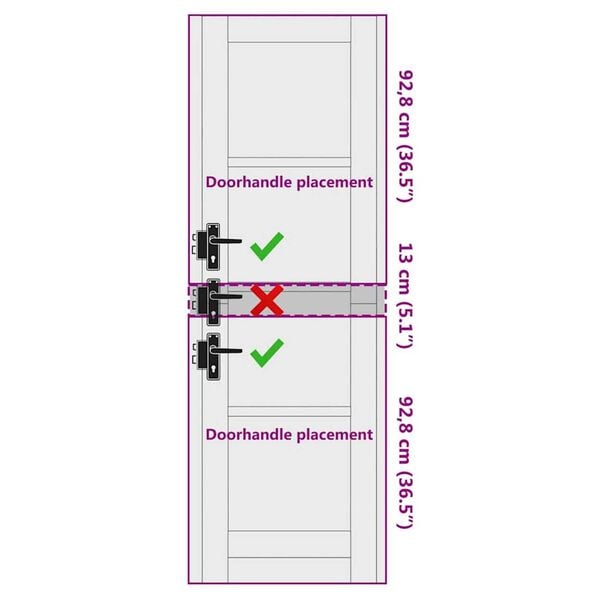 vidaXL Εσωτερική Πόρτα ORKDAL Καφέ 61 x 198.5 εκ. Κόντρα πλακέ