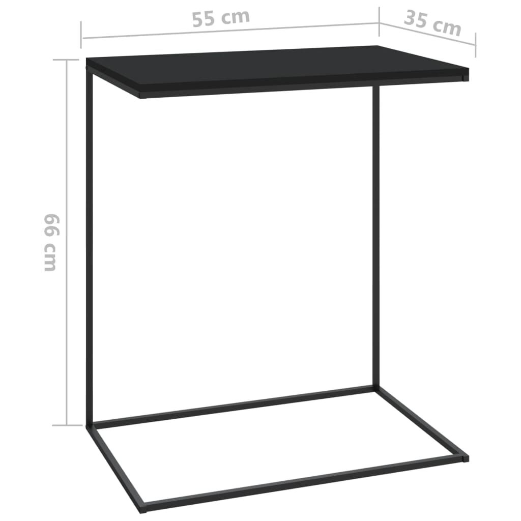 vidaXL Τραπέζι Βοηθητικό Μαύρο 55x35x66 εκ. από Επεξεργασμένο Ξύλο
