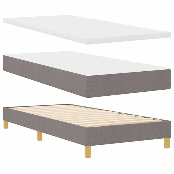 vidaXL &Kappa;&rho;&epsilon;&beta;ά&tau;&iota; &mu;&epsilon; &epsilon;&lambda;&alpha;&tau;ή&rho;&iota;&alpha; &mu;&epsilon; &sigma;&tau;&rho;ώ&mu;&alpha; Taupe 190 x 90 cm &Pi;&omicron;&lambda;&upsilon;&epsilon;&sigma;&tau;έ&rho;&alpha;&sigmaf;