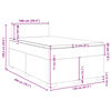 vidaXL Κρεβάτι Boxspring με Στρώμα Σκούρο Γκρι 120x200 εκ. Υφασμάτινο