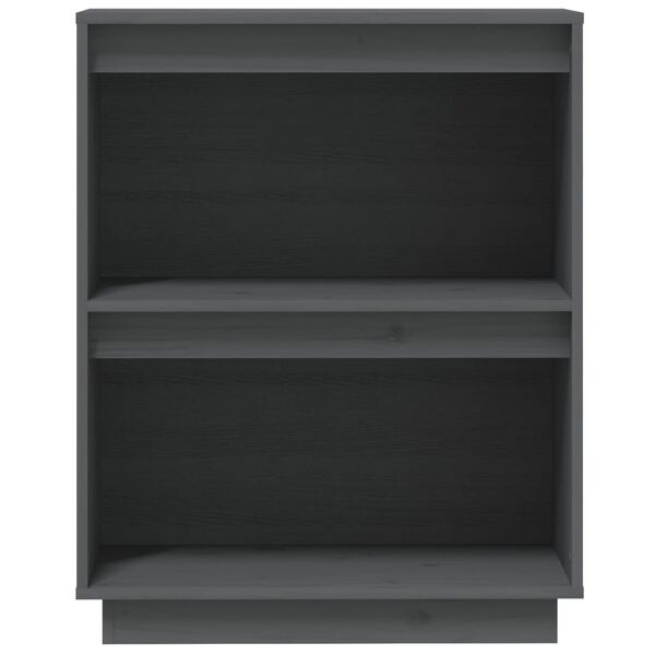 vidaXL Ντουλάπι Κονσόλα Γκρι 60 x 34 x 75 εκ. από Μασίφ Ξύλο Πεύκου