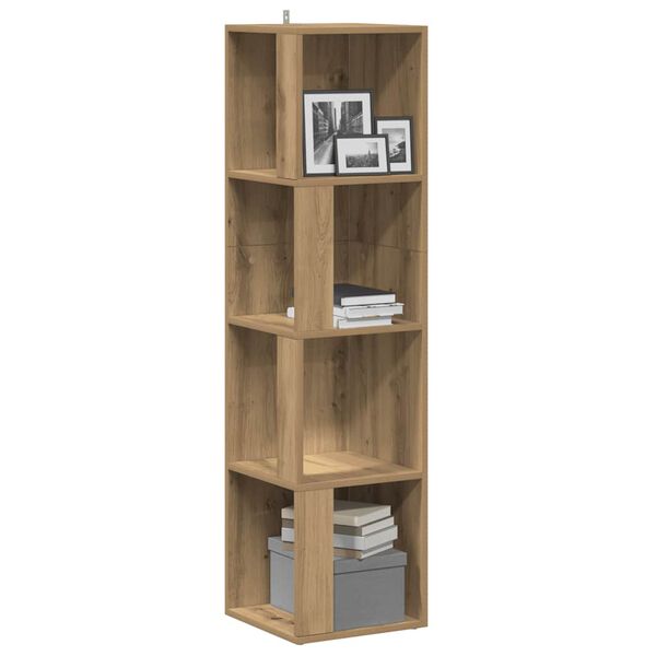 vidaXL Γωνιακό Έπιπλο Τεχνίτης δρυς 33x33x132 εκ. από Επεξεργ. Ξύλο