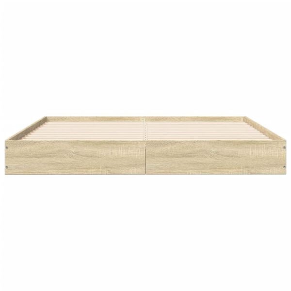 vidaXL Πλαίσιο Κρεβατιού Χωρ. Στρώμα Sonoma Δρυς 140x200εκ. Επ. Ξύλο