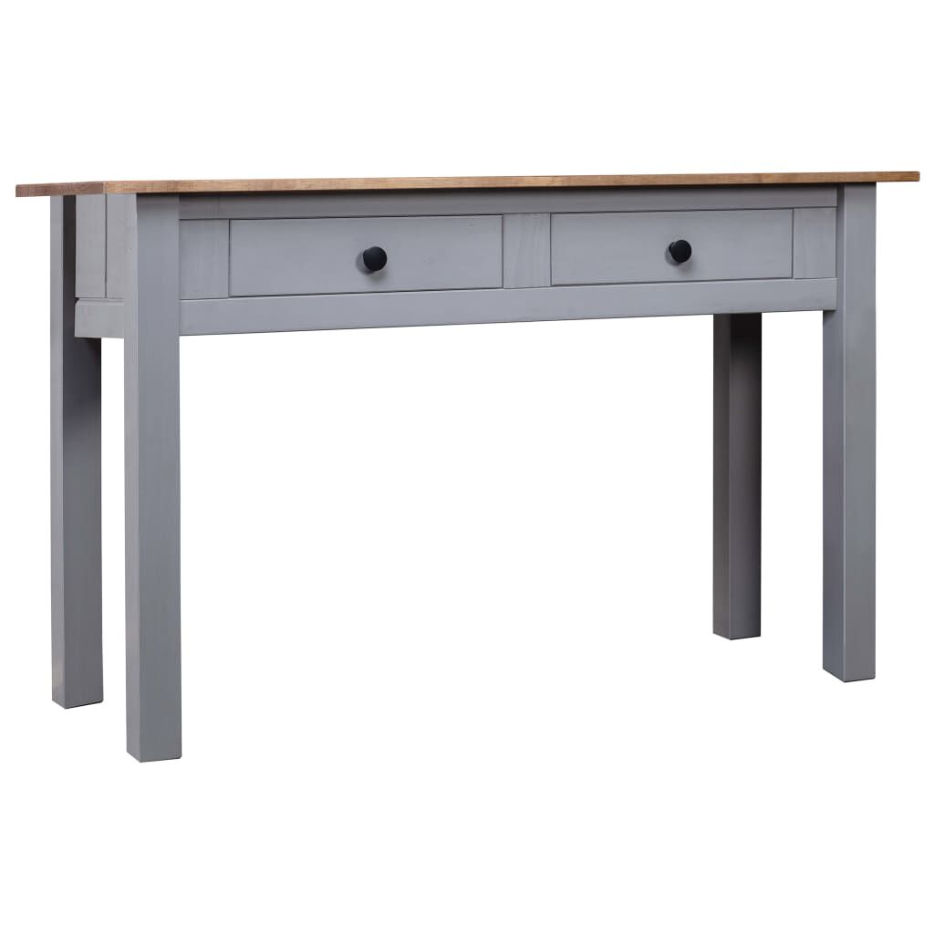 vidaXL Κονσόλα Τραπέζι Γκρι 110x40x72εκ Μασίφ ξύλο πεύκου Σειρά Panama