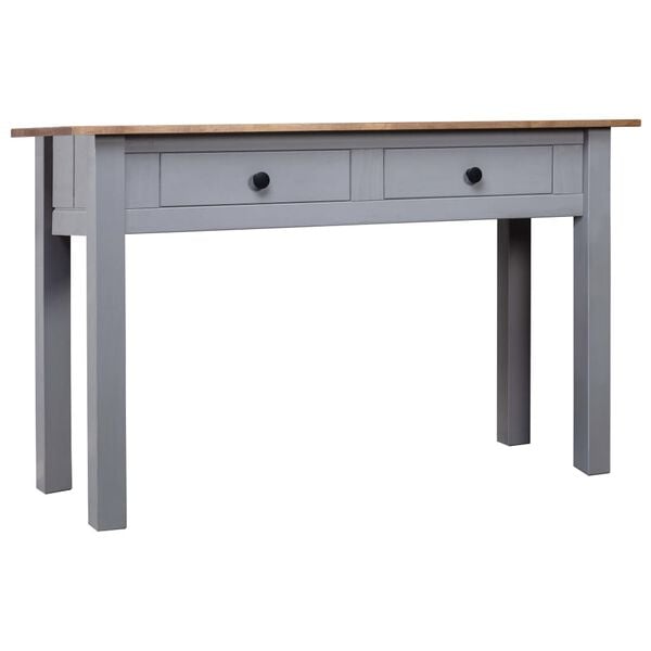 vidaXL Κονσόλα Τραπέζι Γκρι 110x40x72εκ Μασίφ ξύλο πεύκου Σειρά Panama