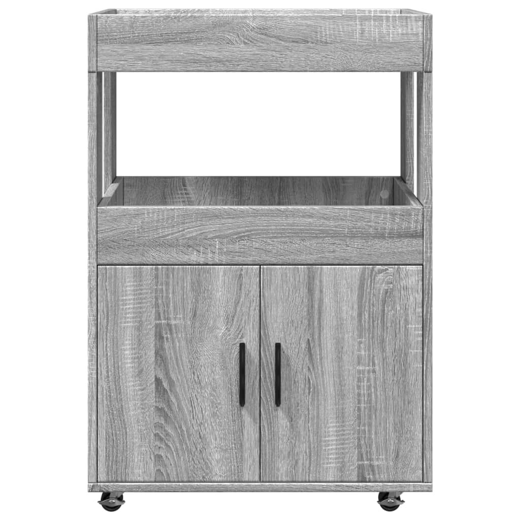 vidaXL Τρόλεϊ Μπαρ Γκρι Sonoma 60x39,5x89 εκ. Επεξ. Ξύλο