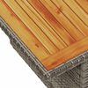 vidaXL Τραπέζι Κήπου Γκρι 100x55x73 εκ. Συνθετικό Ρατάν/Ξύλο Ακακίας