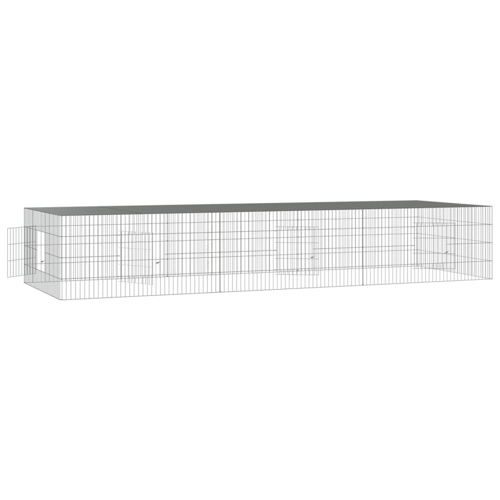 vidaXL Κλουβί Κουνελιών 3 Πάνελ 325x109x54 εκ. από Γαλβανισμένο Σίδερο