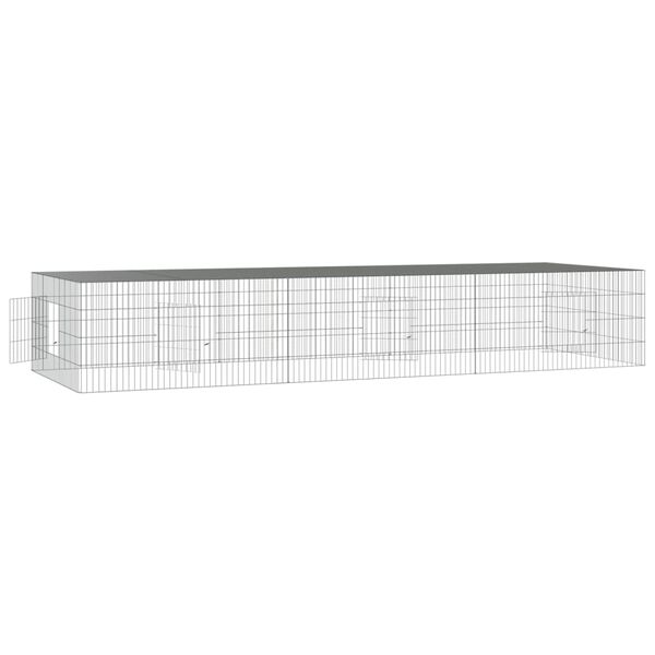 vidaXL Κλουβί Κουνελιών 3 Πάνελ 325x109x54 εκ. από Γαλβανισμένο Σίδερο