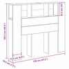 vidaXL Κρεβάτι με Κεφαλάρι Μαύρη δρυς 120 x 19 x 104,5 εκ.