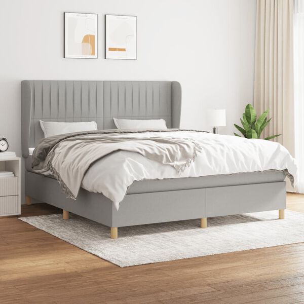 vidaXL &Kappa;&rho;&epsilon;&beta;ά&tau;&iota; Boxspring &mu;&epsilon; &Sigma;&tau;&rho;ώ&mu;&alpha; &Alpha;&nu;. &Pi;&rho;ά&sigma;&iota;&nu;&omicron; 160x200&epsilon;&kappa; &Upsilon;&phi;&alpha;&sigma;&mu;ά&tau;&iota;&nu;&omicron;