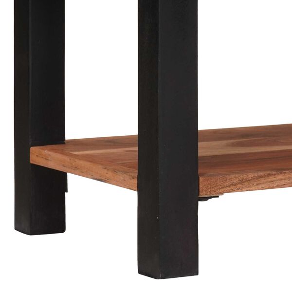 vidaXL Βιβλιοθήκη Καφέ, Μαύρο 80 x 30 x 110 εκ. Στερεό Ξύλο Ακακίας