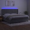 vidaXL &Kappa;&rho;&epsilon;&beta;ά&tau;&iota; Boxspring &mu;&epsilon; &Sigma;&tau;&rho;ώ&mu;&alpha; & LED &Alpha;&nu;.&Gamma;&kappa;&rho;&iota; 200x200 &epsilon;&kappa;. &Beta;&epsilon;&lambda;&omicron;ύ&delta;&iota;&nu;&omicron;