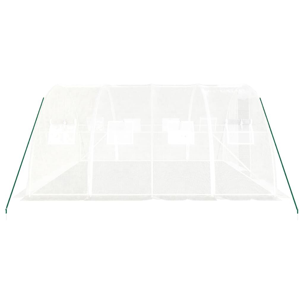 vidaXL Θερμοκήπιο Λευκό 16 μ² 4 x 4 x 2 μ. με Ατσάλινο Πλαίσιο