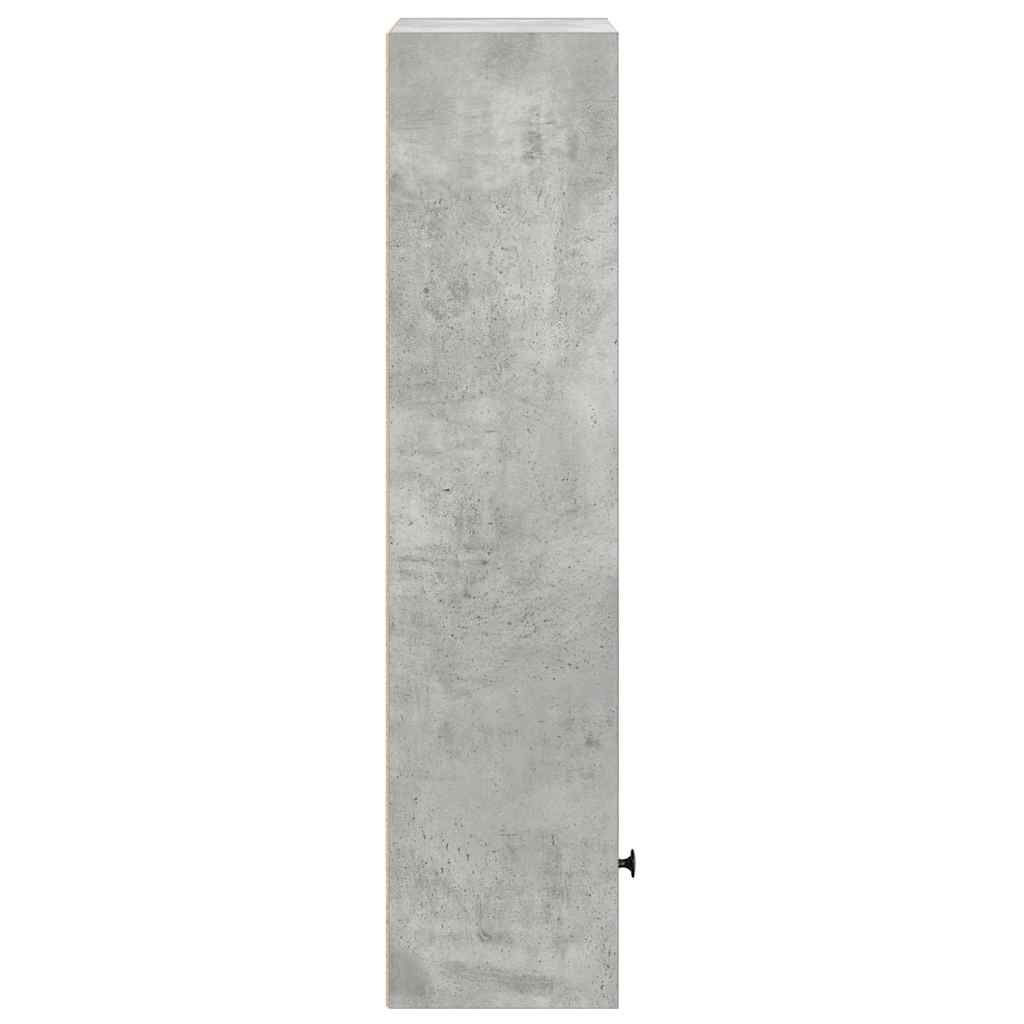 vidaXL Βιβλιοθήκη Γκρι Σκυροδέματος 31x24x102 εκ. Επεξεργ. Ξύλο