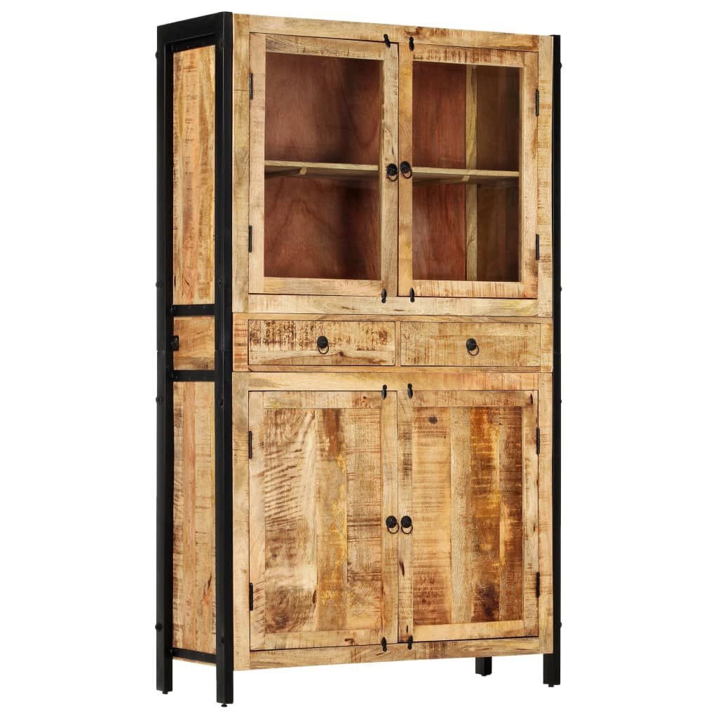vidaXL Βιτρίνα 100 x 40 x 175 εκ. από Μασίφ Ξύλο Μάνγκο