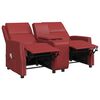 vidaXL Πολυθρόνα Μασάζ Ανακλινόμενη 2 Θέσεων Μπορντό Συνθετικό Δέρμα