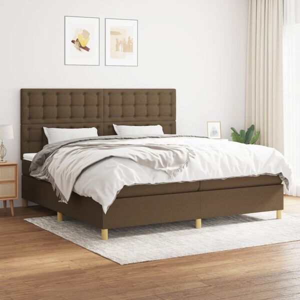 vidaXL &Kappa;&rho;&epsilon;&beta;ά&tau;&iota; Boxspring &mu;&epsilon; &Sigma;&tau;&rho;ώ&mu;&alpha; &Sigma;&kappa;&omicron;ύ&rho;&omicron; &Kappa;&alpha;&phi;έ 200x200 &epsilon;&kappa;. &Upsilon;&phi;&alpha;&sigma;&mu;ά&tau;&iota;&nu;&omicron;