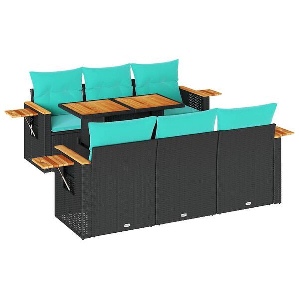 vidaXL &Kappa;&alpha;&nu;&alpha;&pi;έ&sigmaf; &Sigma;&epsilon;&tau; 7 &Tau;&epsilon;&mu;&alpha;&chi;ί&omega;&nu; &Mu;&alpha;ύ&rho;&omicron; &Sigma;&upsilon;&nu;&theta;&epsilon;&tau;&iota;&kappa;ό &Rho;&alpha;&tau;ά&nu; &mu;&epsilon; &Mu;&alpha;&xi;&iota;&lambda;ά&rho;&iota;&alpha;