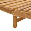 vidaXL Ξαπλώστρα Καφέ 184 x 55 x 59 εκ Στερεό Ξύλο Τίκ
