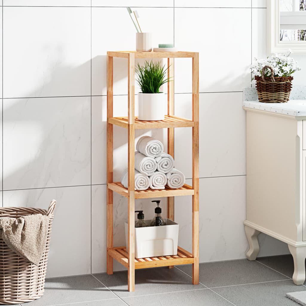 vidaXL Ραφιέρα Μπάνιου 36 x 36 x 112 εκ. από Μασίφ Ξύλο Καρυδιάς