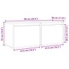 vidaXL Ντουλάπια Τοίχου 2 τεμ. Λευκά 45x30x35 εκ από Μασίφ Ξύλο Πεύκου