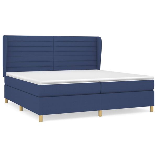 vidaXL &Kappa;&rho;&epsilon;&beta;ά&tau;&iota; Boxspring &mu;&epsilon; &Sigma;&tau;&rho;ώ&mu;&alpha; &Mu;&pi;&lambda;&epsilon; 200x200 &epsilon;&kappa;. &Upsilon;&phi;&alpha;&sigma;&mu;ά&tau;&iota;&nu;&omicron;