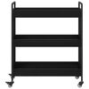 vidaXL Καρότσι Κουζίνας Μαύρη Οξυά 70 x 30 x 82 εκ Επεξεργασμένο ξύλο