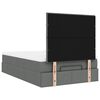 vidaXL Οθωμανικό κρεβάτι με στρώμα Σκούρο γκρι 120x190 cm Ύφασμα