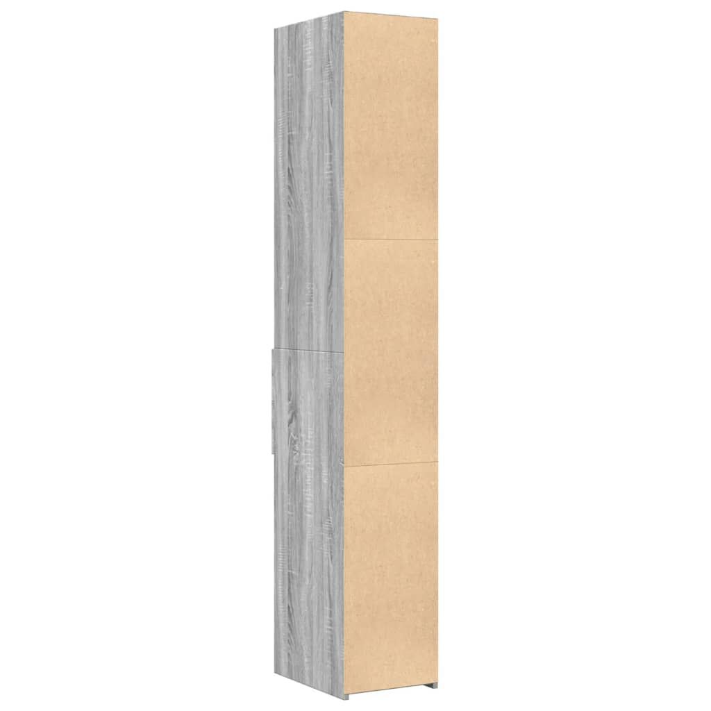vidaXL Ντουλάπι Γκρι Sonoma 30x42,5x185 εκ. από Επεξεργασμένο Ξύλο