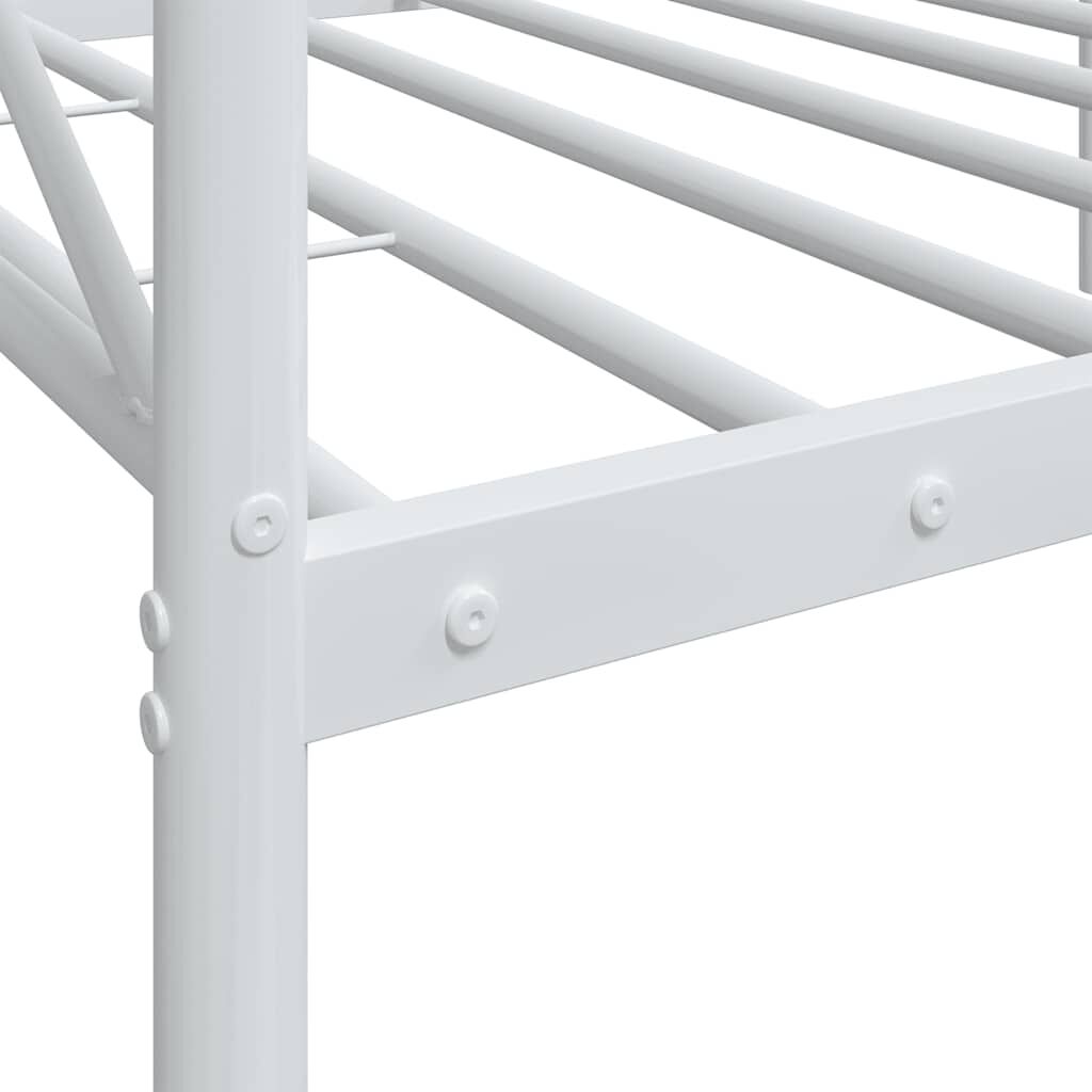 vidaXL Κρεβάτι ημέρας χωρίς στρώμα Λευκό 80x200 cm Ατσάλι