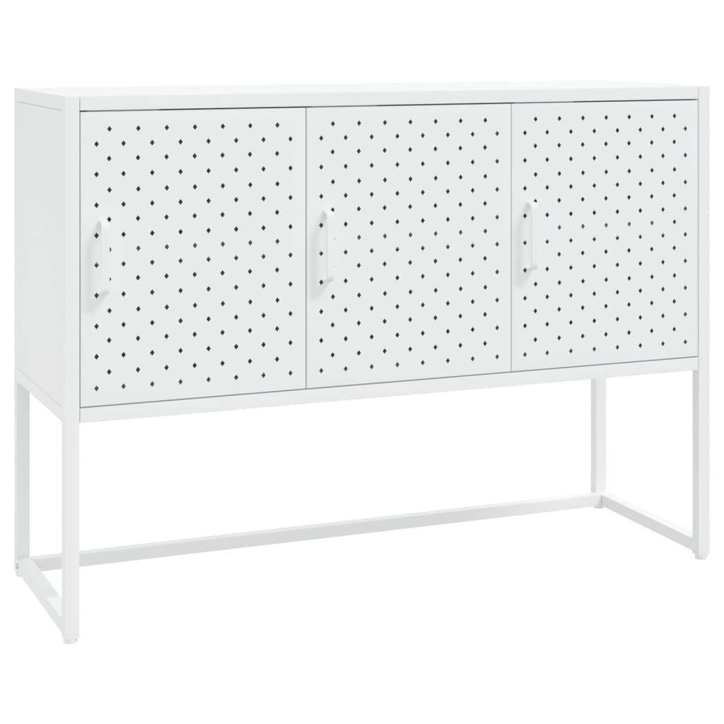 vidaXL Μπουφές Λευκός 105 x 35 x 75 εκ. από Ατσάλι