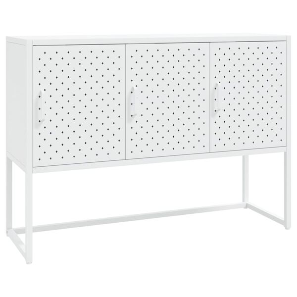 vidaXL Μπουφές Λευκός 105 x 35 x 75 εκ. από Ατσάλι