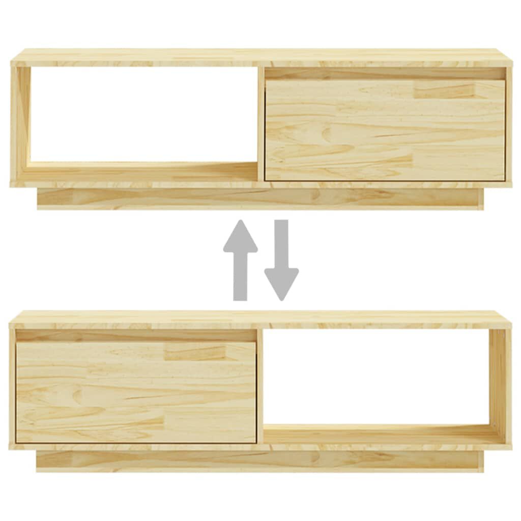 vidaXL Έπιπλο Τηλεόρασης 110 x 30 x 33,5 εκ. από Μασίφ Ξύλο Πεύκου